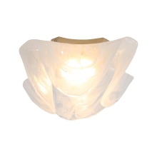 Golden 9608-FM PN - Golden Lighting Glacier Integrated LED Flush Mount in Polished Nickel
